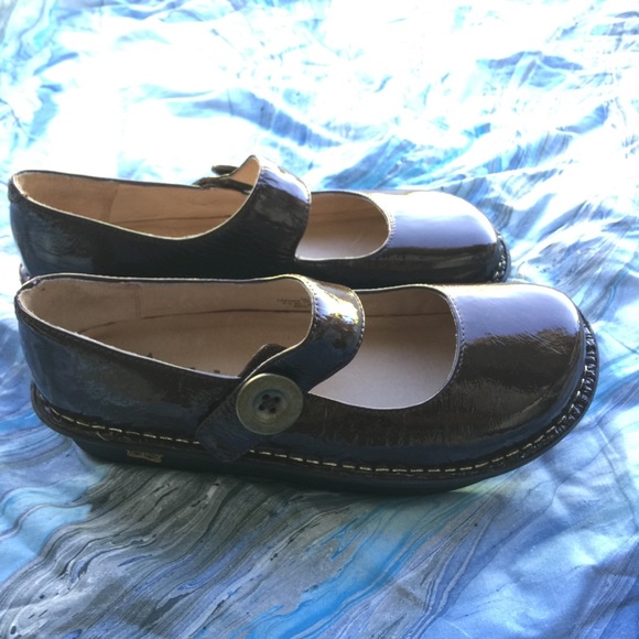 Alegria By PG Lite Paloma Mary Jane Brown Patent